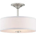 Inspire Two Light Semi-Flush Mount in Brushed Nickel