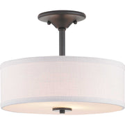Inspire Two Light Semi-Flush Mount in Graphite