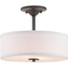 Inspire Two Light Semi-Flush Mount in Graphite