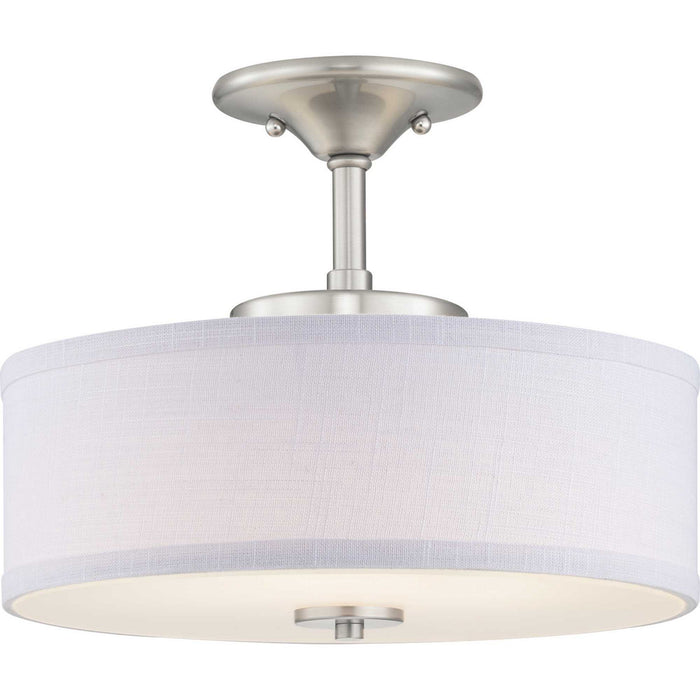 Inspire Led LED Semi-Flush in Brushed Nickel