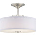 Inspire Led LED Semi-Flush in Brushed Nickel