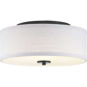 Inspire LED Summer Linen Flush Mount in Graphite