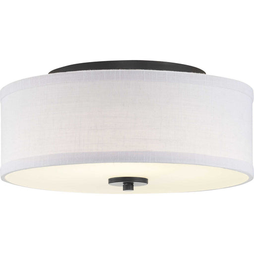 Inspire LED Summer Linen Flush Mount in Graphite