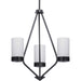Elevate Three Light Chandelier in Black