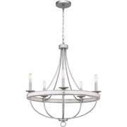 Gulliver Five Light Chandelier in Galvanized Finish