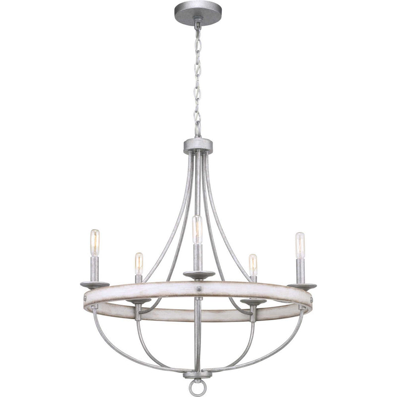Gulliver Five Light Chandelier in Galvanized Finish