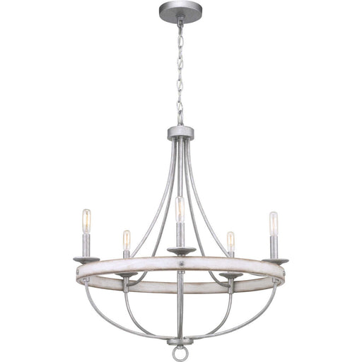 Gulliver Five Light Chandelier in Galvanized Finish