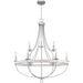 Gulliver Nine Light Chandelier in Galvanized Finish