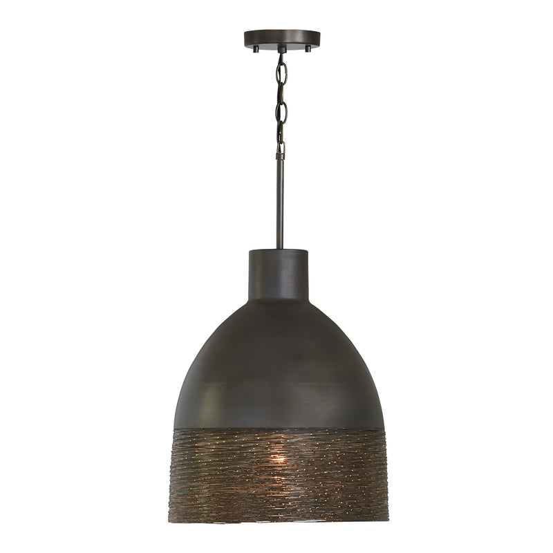 Sana 1 Light Pendant in Grey Iron