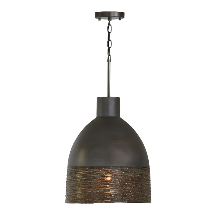 Sana 1 Light Pendant in Grey Iron