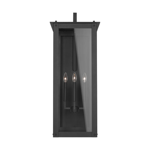 Hunt 4-Light Wall Mount in Black with Clear Glass - Lamps Expo