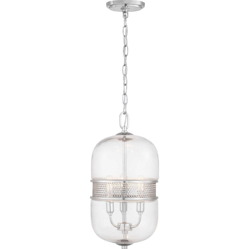 Cayce 3-Light Lantern Pendant in Polished Chrome