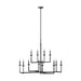 Ansley 12 Light Chandelier in Aged Iron