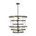 Celeste Five Light Chandelier in Aged Iron