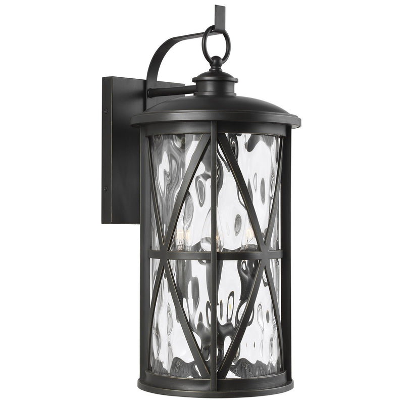 Millbrooke 3-Light Outdoor Wall Lantern in Antique Bronze