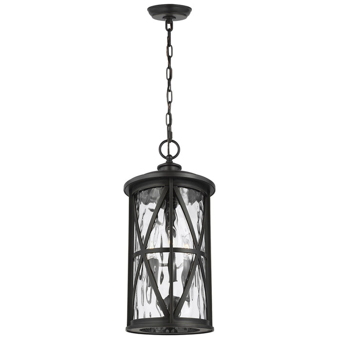 Millbrooke Three Light Outdoor Pendant in Antique Bronze