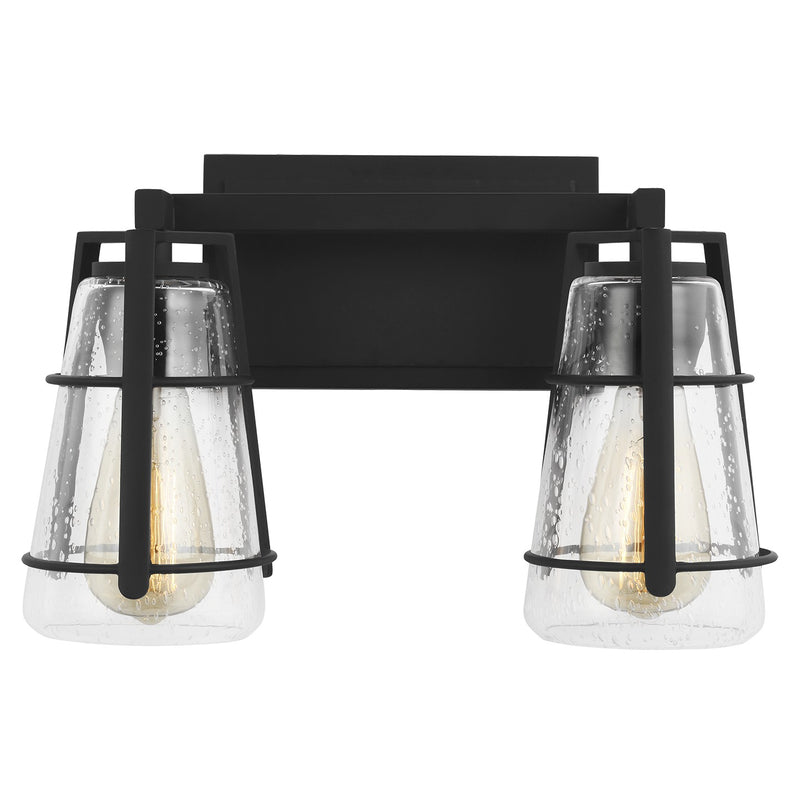 Adelaide Two Light Vanity in Midnight Black