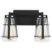 Adelaide Two Light Vanity in Midnight Black