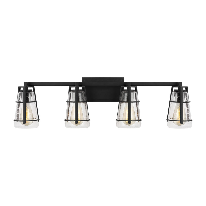 Adelaide Four Light Vanity in Midnight Black