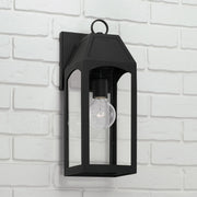 Burton Small Outdoor Wall Lantern in Black