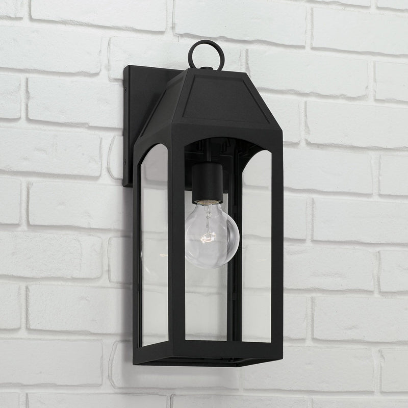Burton Small Outdoor Wall Lantern in Black
