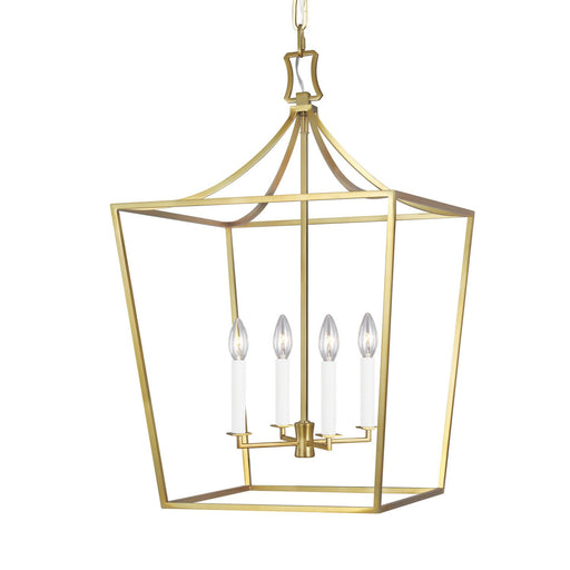 Southold Medium 4-Light Chandelier in Burnished Brass