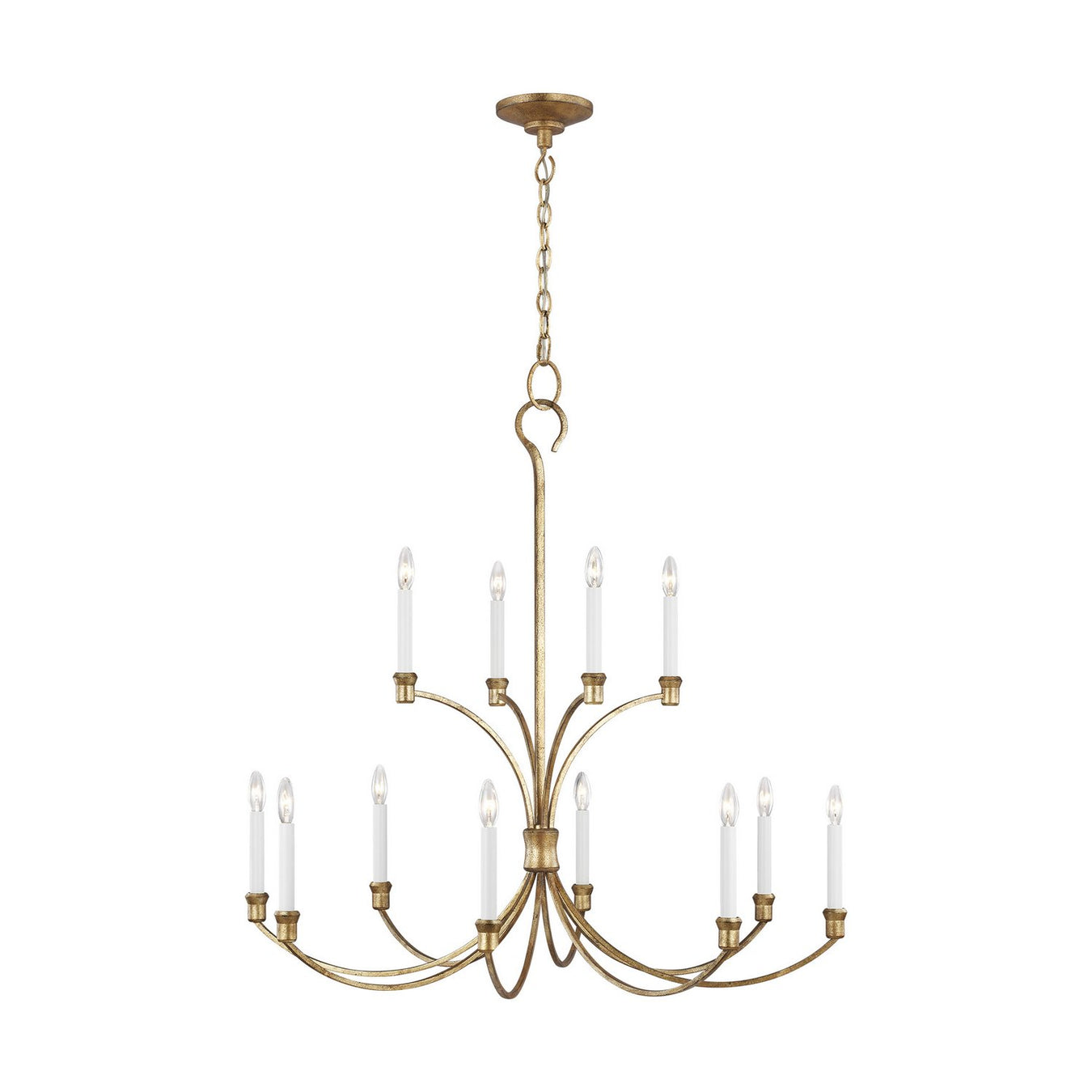 Westerly Large 12-Light Chandelier in Antique Gild