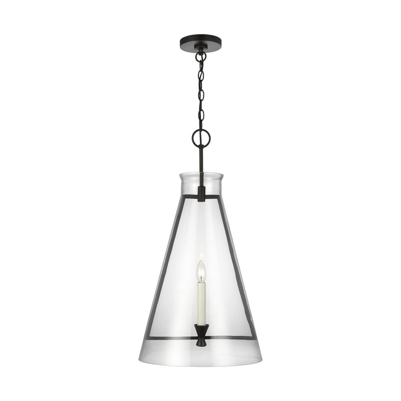 Keystone Large Lantern Pendant in Aged Iron
