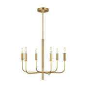 Brianna 6-Light Small Chandelier in Burnished Brass