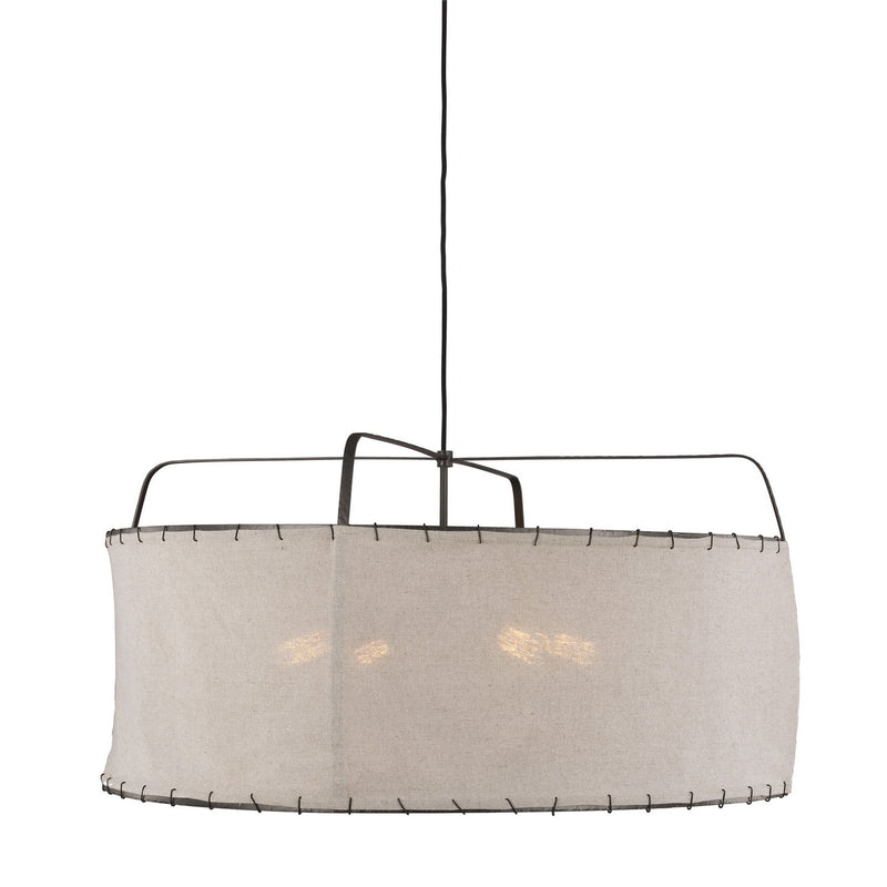 Dunne 4-Light Wide Pendant in Aged Iron