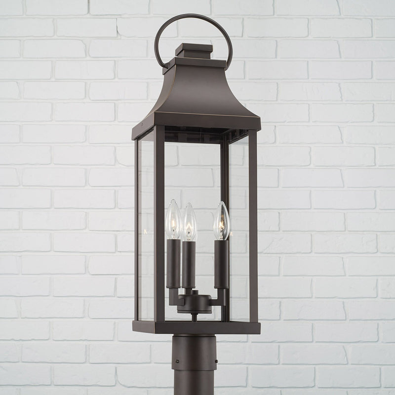 Bradford 3-Light Outdoor Post Light in Oiled Bronze