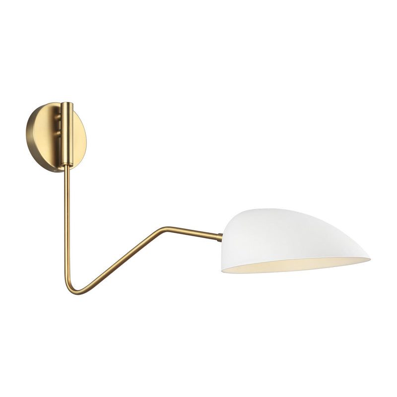 Jane Swing Arm Wall Lamp in Matte White