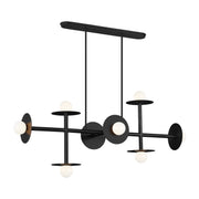 Nodes 8-Light Large Linear Pendant in Midnight Black
