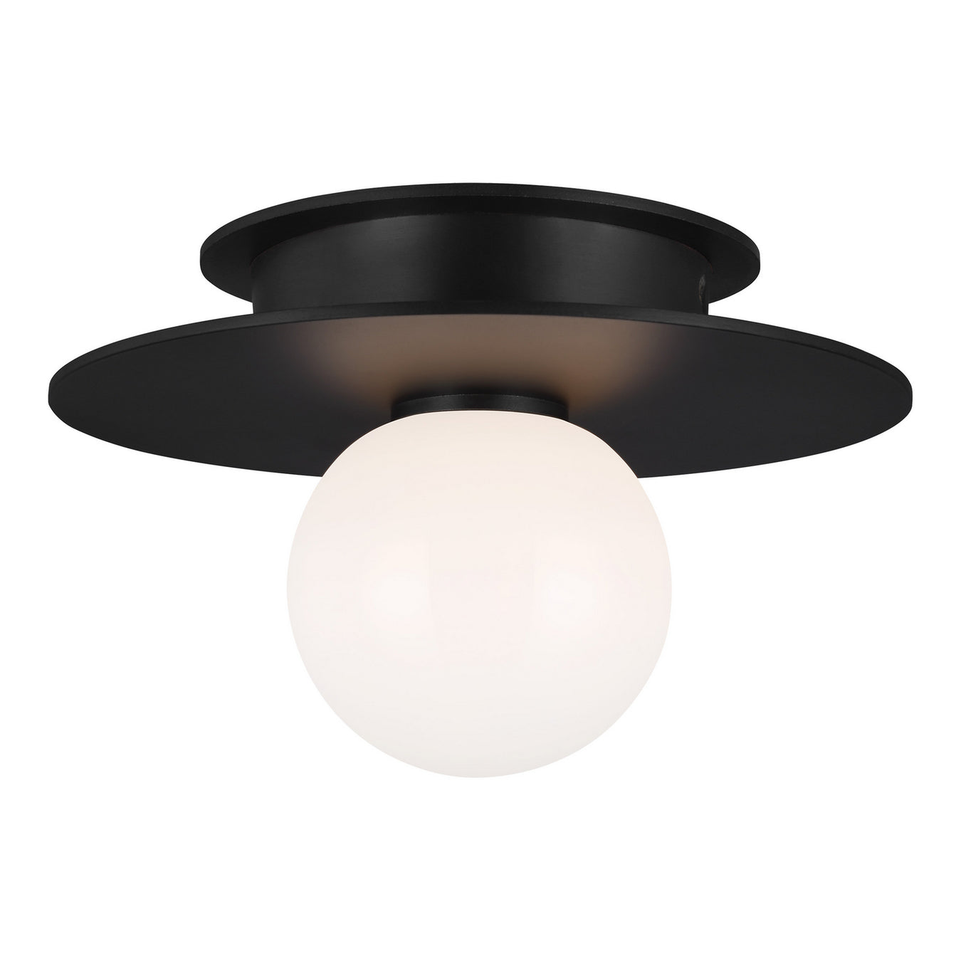KF1001MBK - Nodes 1-Light Flush Mount in Midnight Black by Visual Comfort Studio