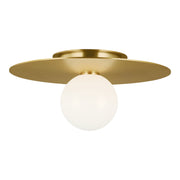Nodes Medium Flush Mount in Burnished Brass