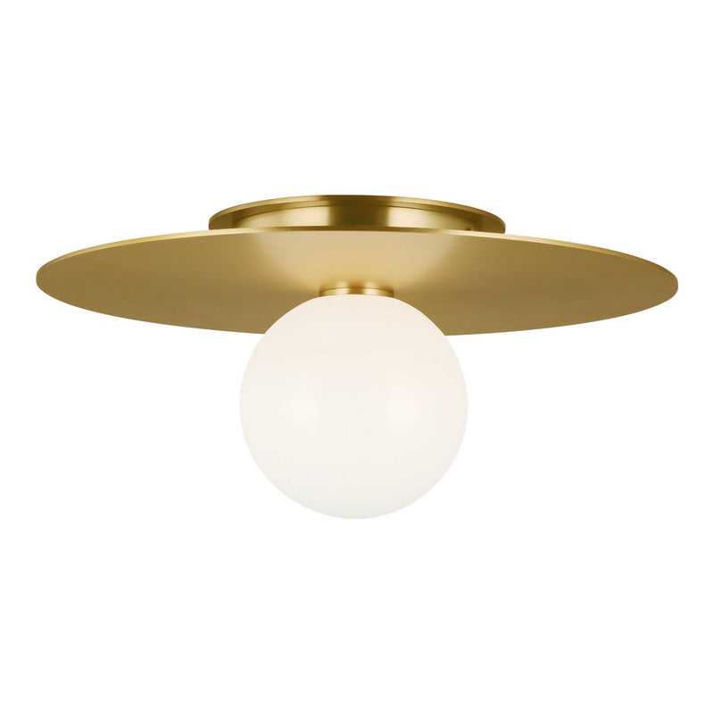 Nodes Medium Flush Mount in Burnished Brass