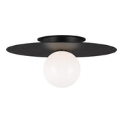 Nodes Large Flush Mount in Midnight Black