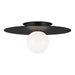 KF1021MBK - Nodes 1-Light Flush Mount in Midnight Black by Visual Comfort Studio