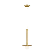 KP1001BBS - Nodes 1-Light Pendant in Burnished Brass by Visual Comfort Studio