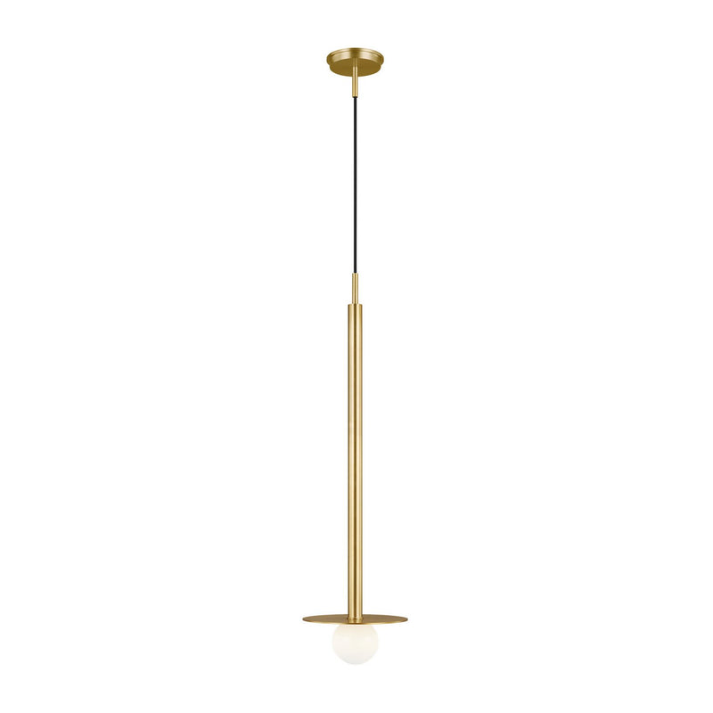 Nodes Tall Pendant in Burnished Brass