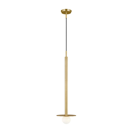 Nodes Tall Pendant in Burnished Brass