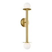 Nodes 2-Light Wall Sconce in Burnished Brass