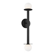 Nodes 2-Light Wall Sconce in Midnight Black