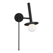 Nodes Swing Arm Wall Lamp in Midnight Black