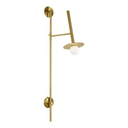 Nodes Large Swing Arm Wall Lamp in Burnished Brass