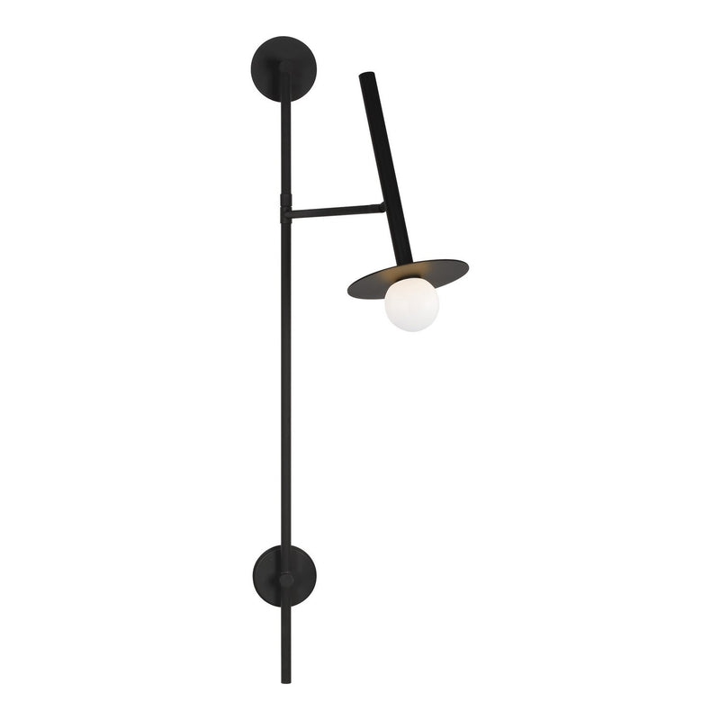 Nodes Large Swing Arm Wall Lamp in Midnight Black