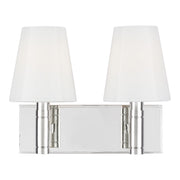 Beckham Classic 2-Light Bath Vanity Light in Polished Nickel