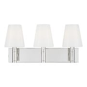 Beckham Classic 3-Light Bath Vanity Light in Polished Nickel