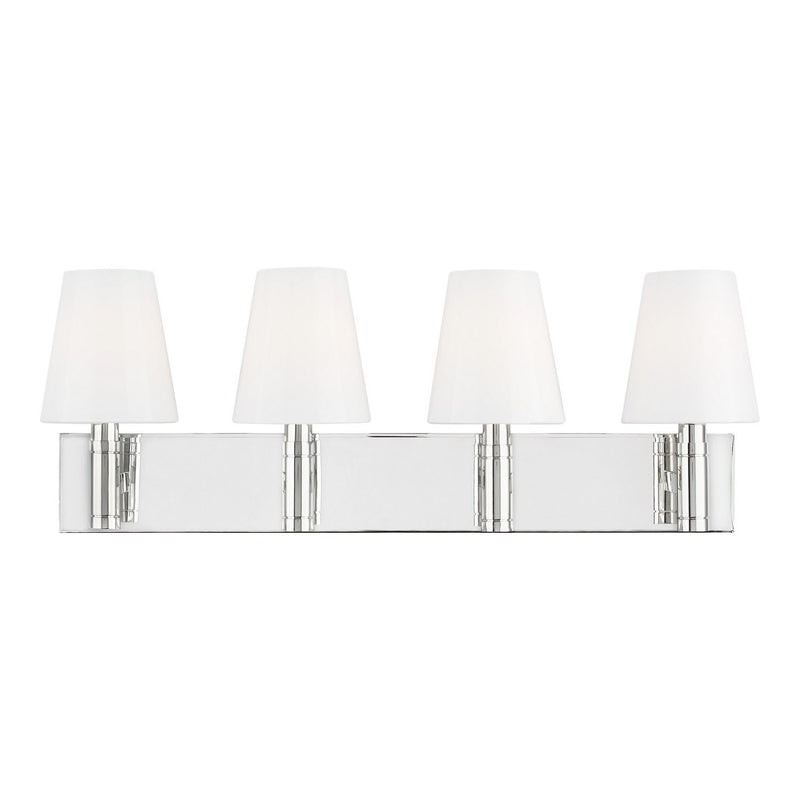 Beckham Classic 4-Light Bath Vanity Light in Polished Nickel