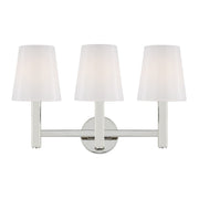Logan 3-Light Bath Vanity Light in Polished Nickel